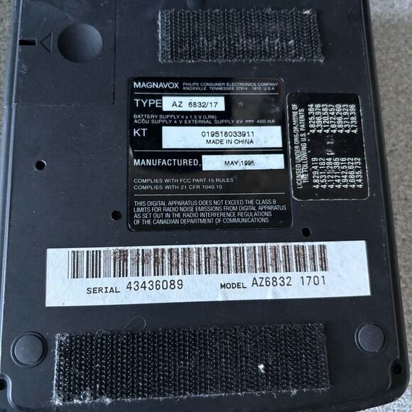 Magnavox AZ6832 Vintage Home And Car CD Player *Read* - Picture 4 of 9